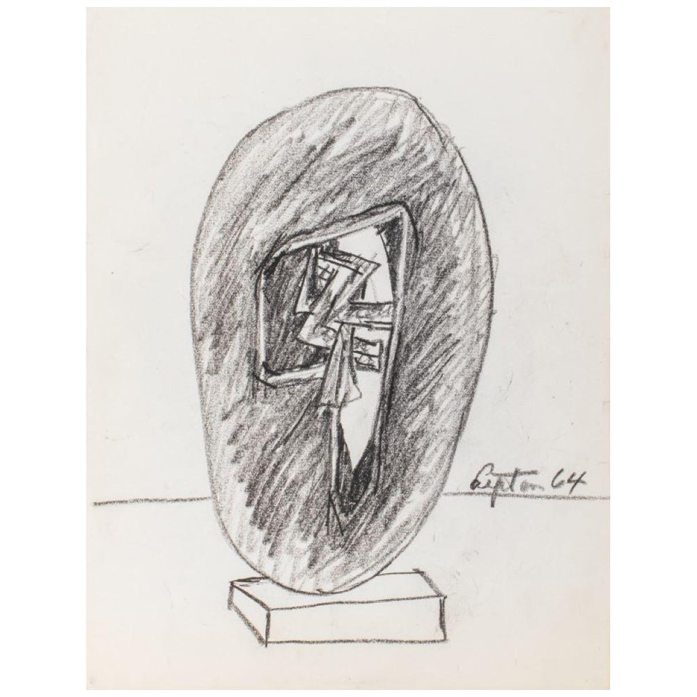 Seymour Lipton Sculpture Study Sketch, 1964