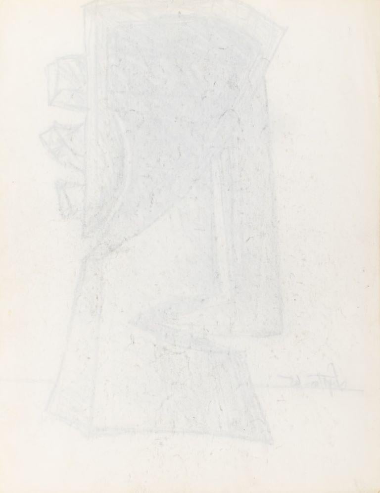 Seymour Lipton Sculpture Study Sketch, 1965 In Good Condition For Sale In New York, NY