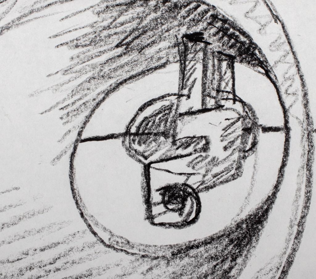Seymour Lipton (Amerikaner, 1903-1986) Ölkreidezeichnung auf Papier Skizze einer Studie für eine Skulptur des Abstrakten Expressionismus, signiert und datiert 1978 Mitte rechts. Provenienz: Aus einer Sammlung in Brooklyn.

Händler: S138XX