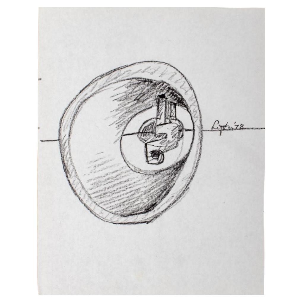 Seymour Lipton Sculpture Study Sketch, 1978 For Sale