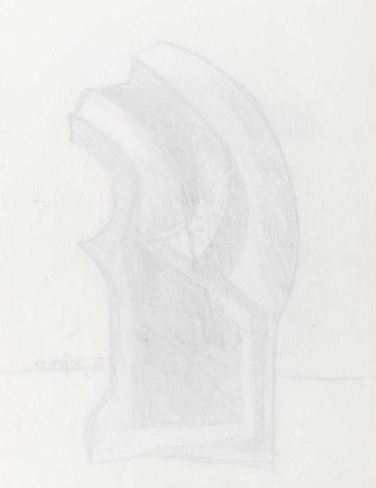 20th Century Seymour Lipton Sculpture Study Sketch, 1980 For Sale