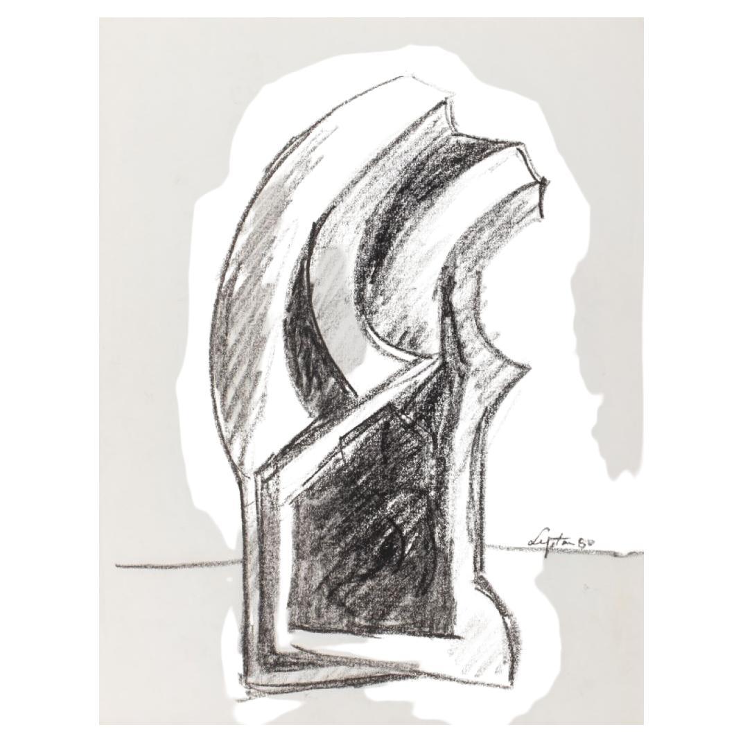 Seymour Lipton Sculpture Study Sketch, 1980 For Sale