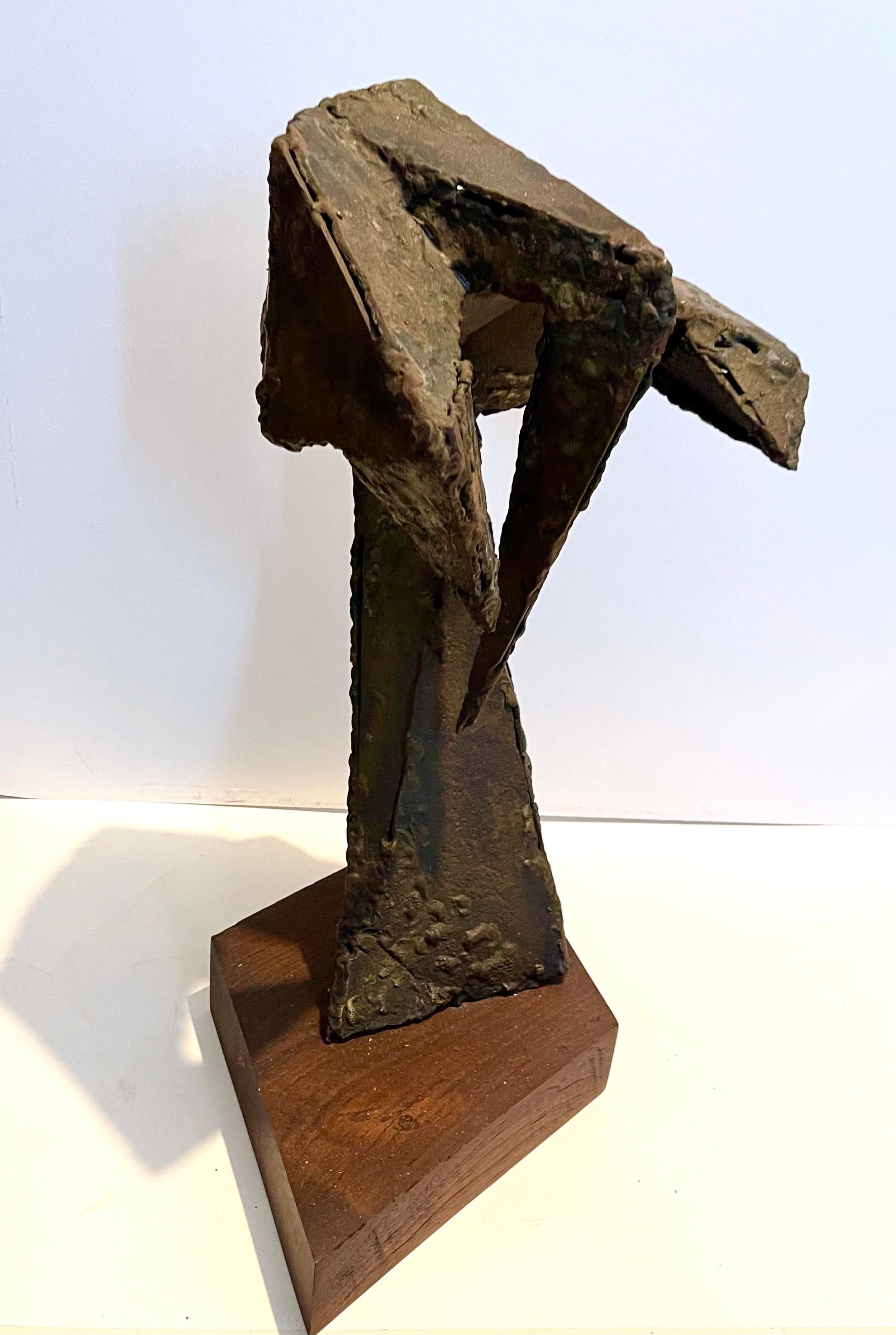 Sculpture expressionniste abstraite expressionniste biomorphe en métal soudé  en vente 9