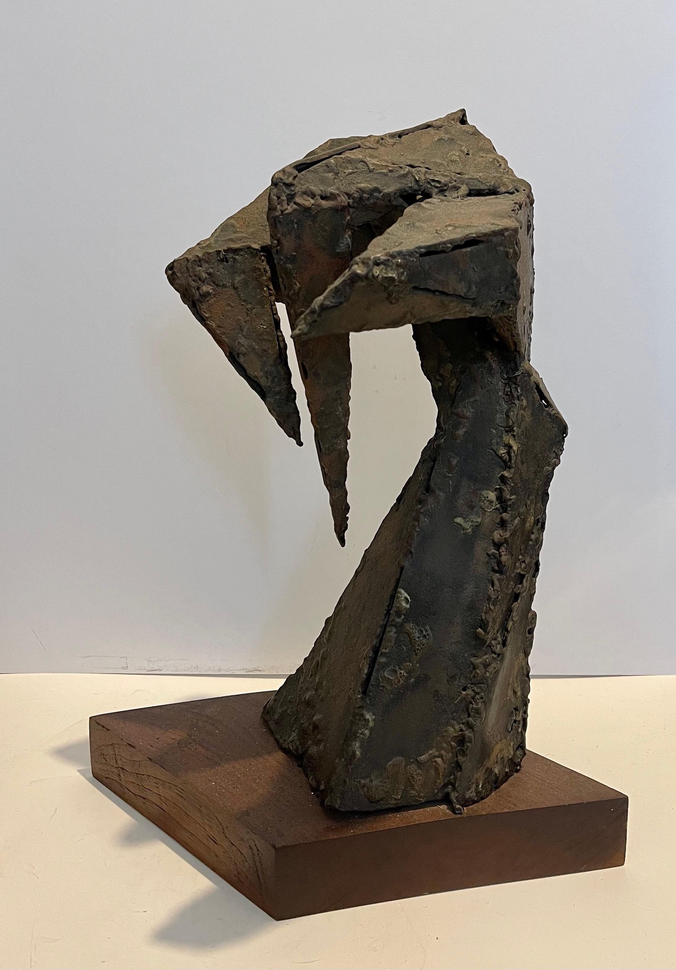 Seymour Lipton Abstract Sculpture - Abstract Expressionist Biomorphic Welded Metal Sculpture 