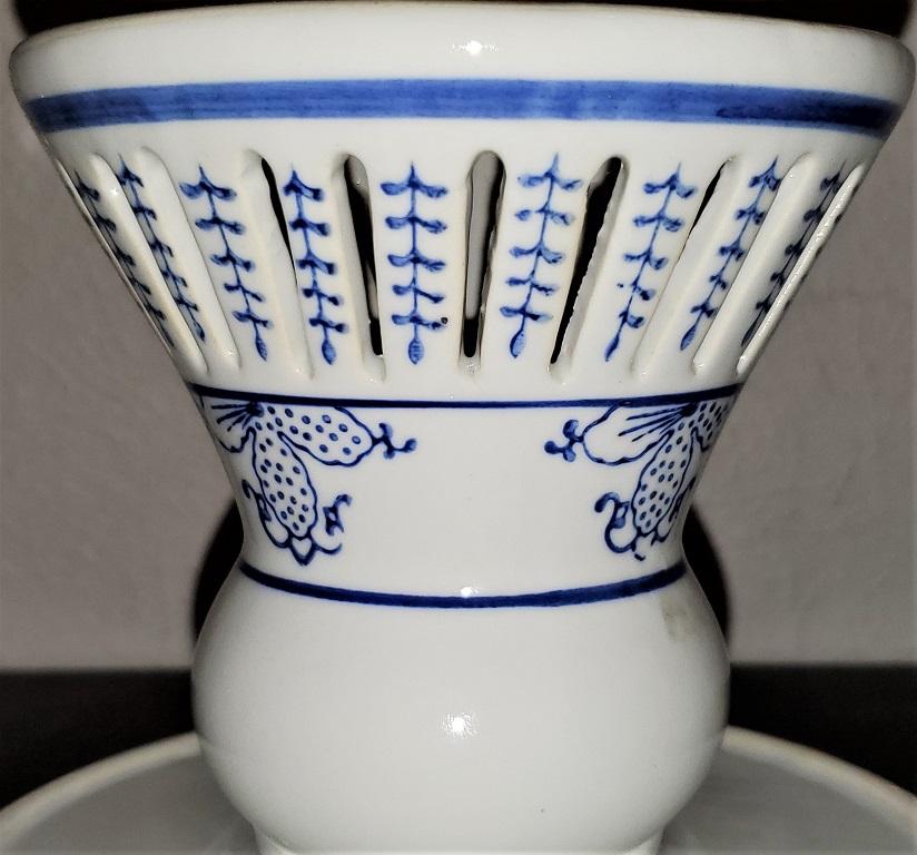 20th Century Seymour Mann Blue China Porcelain Centerpiece