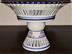 Seymour Mann Blue China Porcelain Centerpiece
