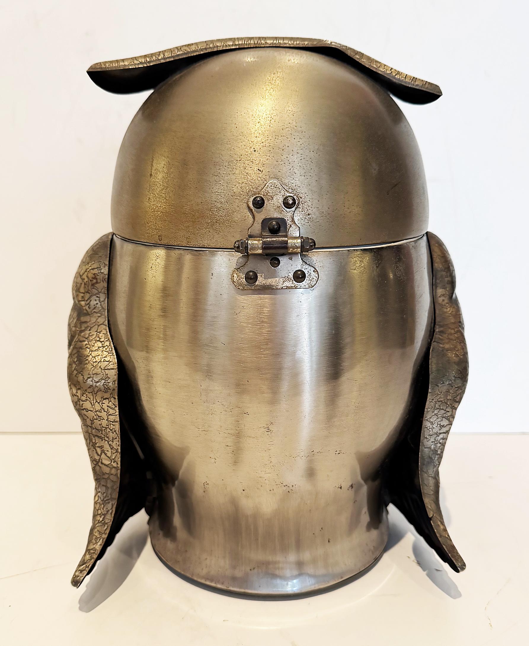 Japanese Seymour Mann Pewtertone Olde Tankardware Owl Ice Bucket from Japan For Sale