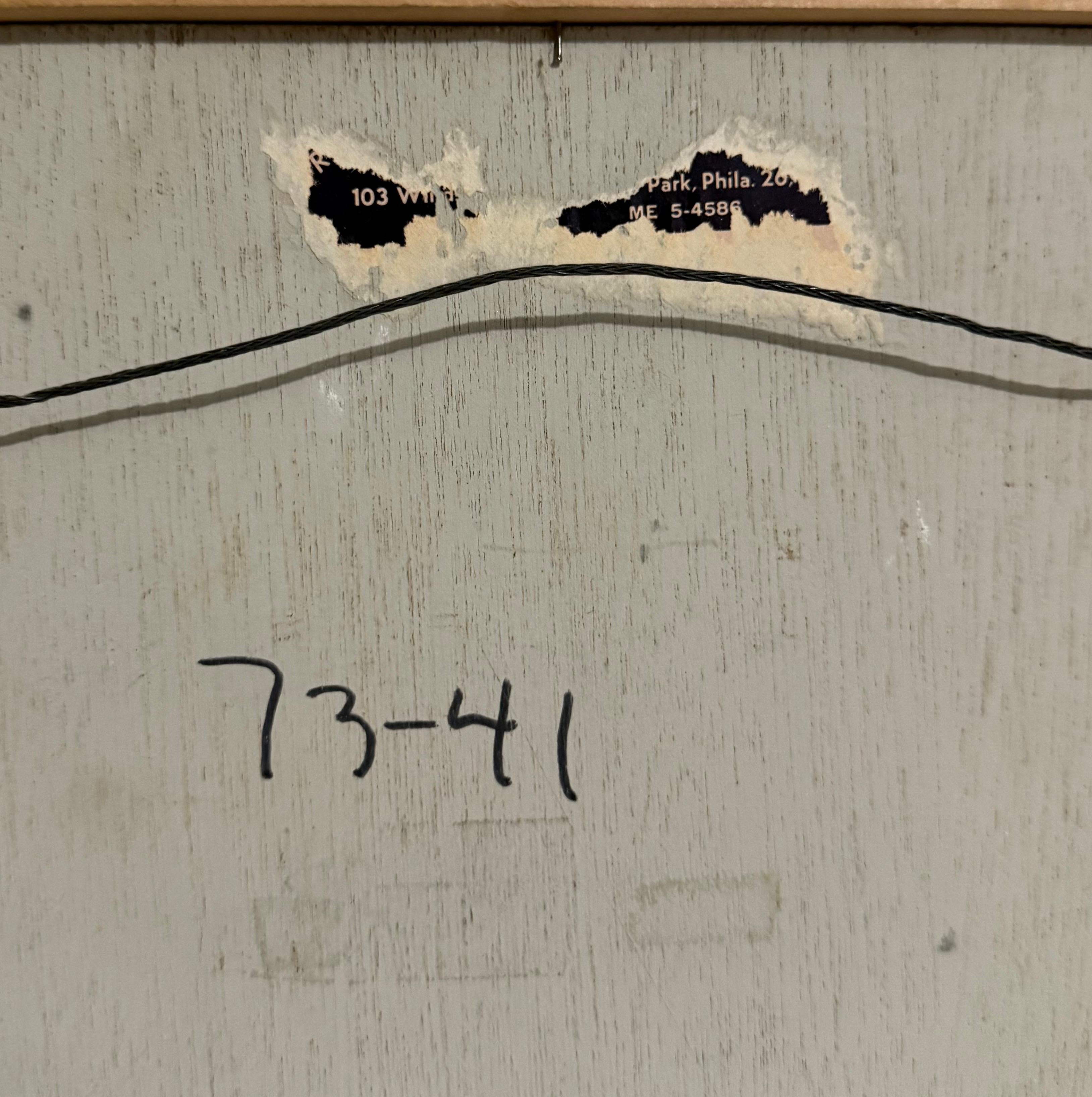 American Modernist Seymour Remenick Oil Painting Men with Pigeons Philadelphia For Sale 6