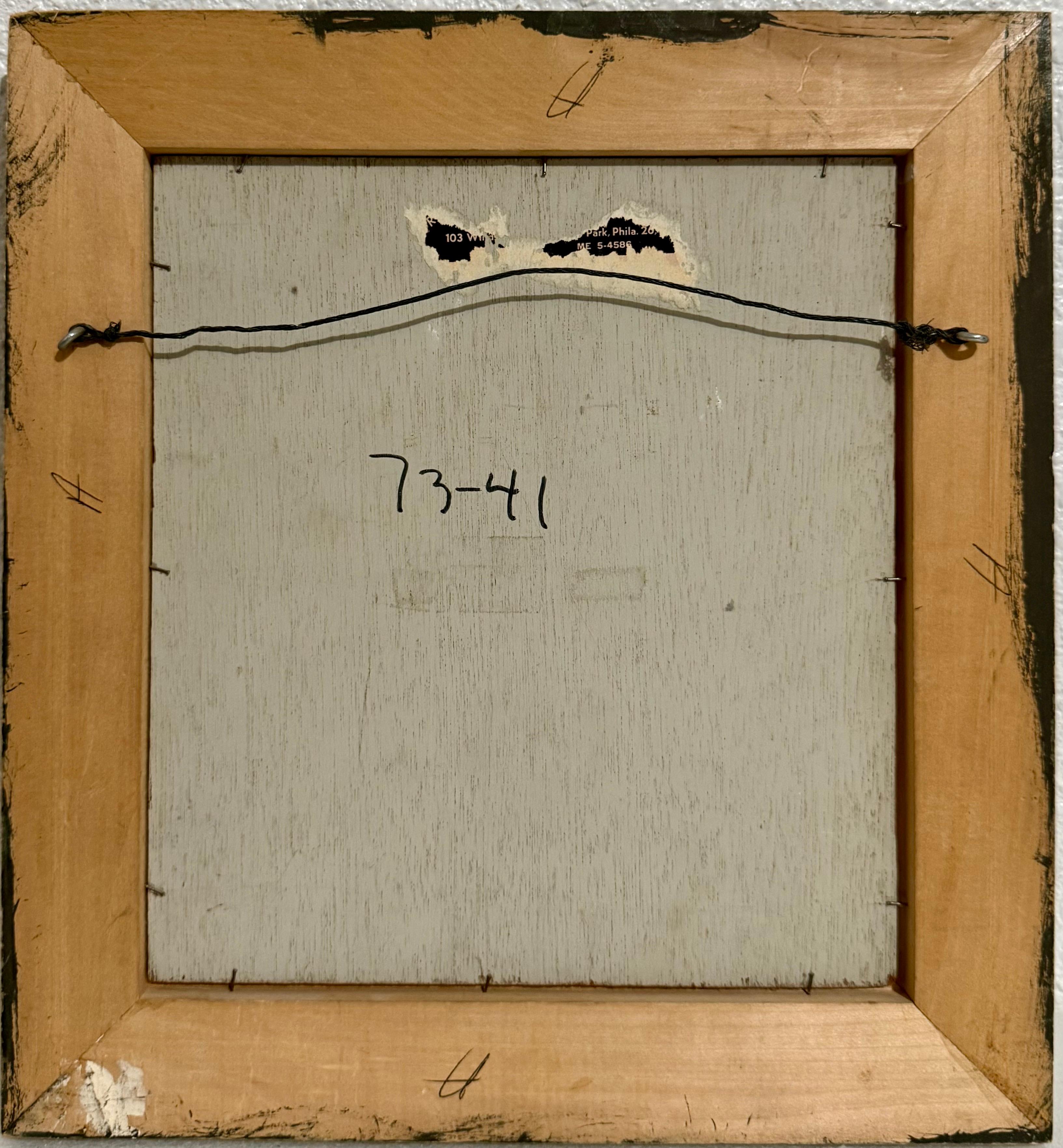 American Modernist Seymour Remenick Oil Painting Men with Pigeons Philadelphia For Sale 7