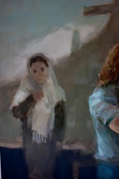 Seymour Remenick Pittura a olio figurativa 
