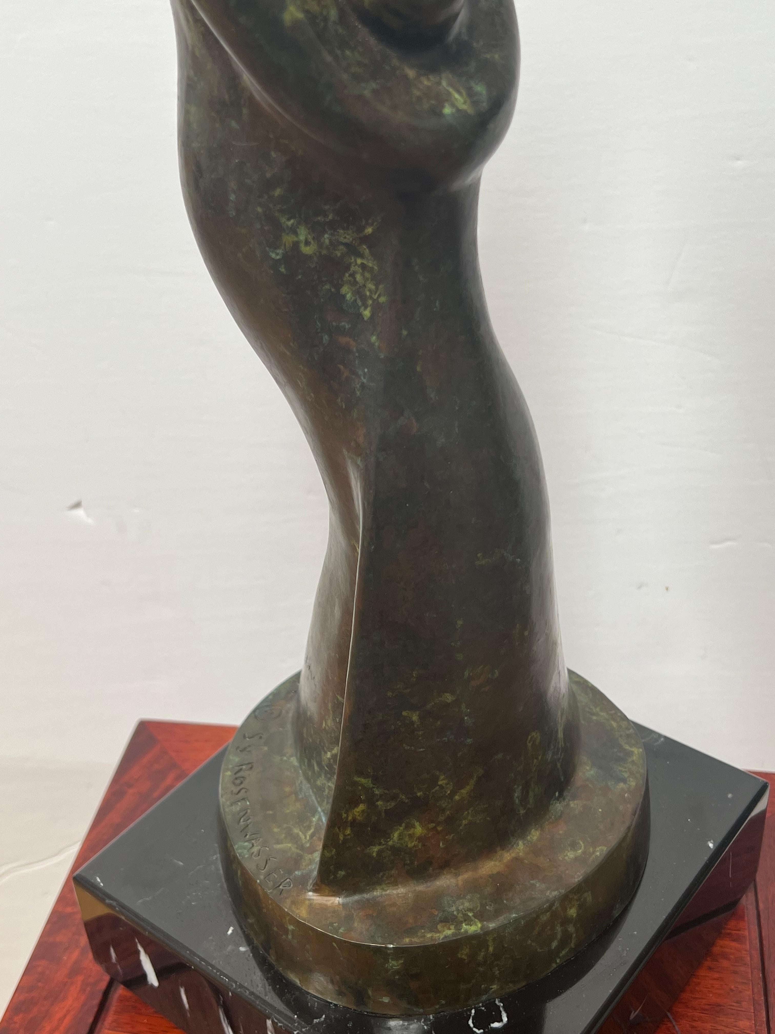 Original Bronze Sculpture of a Mother with Three Children by Sy Rosenwasser 1997 For Sale 1