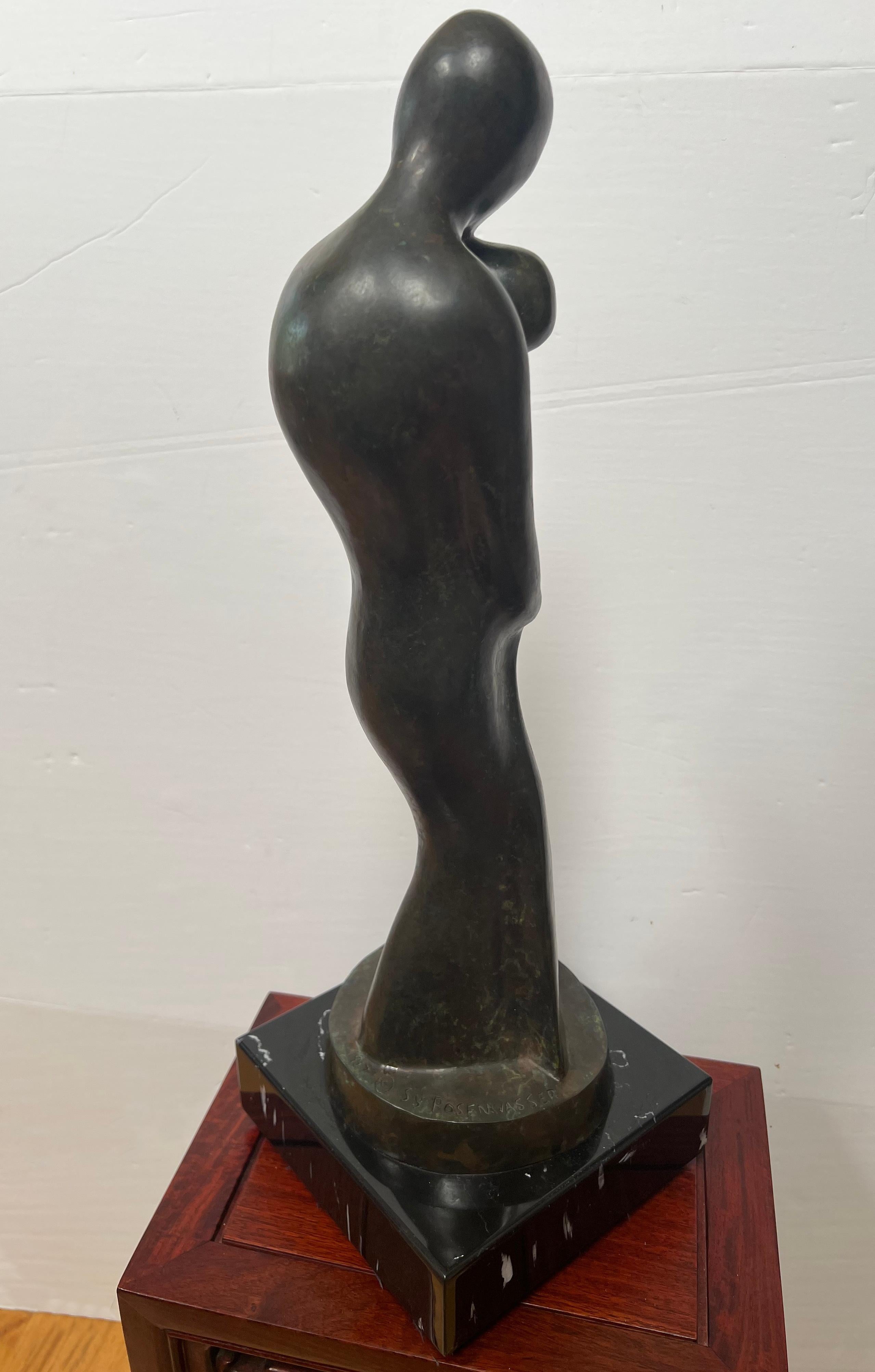 Original Bronze Sculpture of a Mother with Three Children by Sy Rosenwasser 1997 For Sale 2