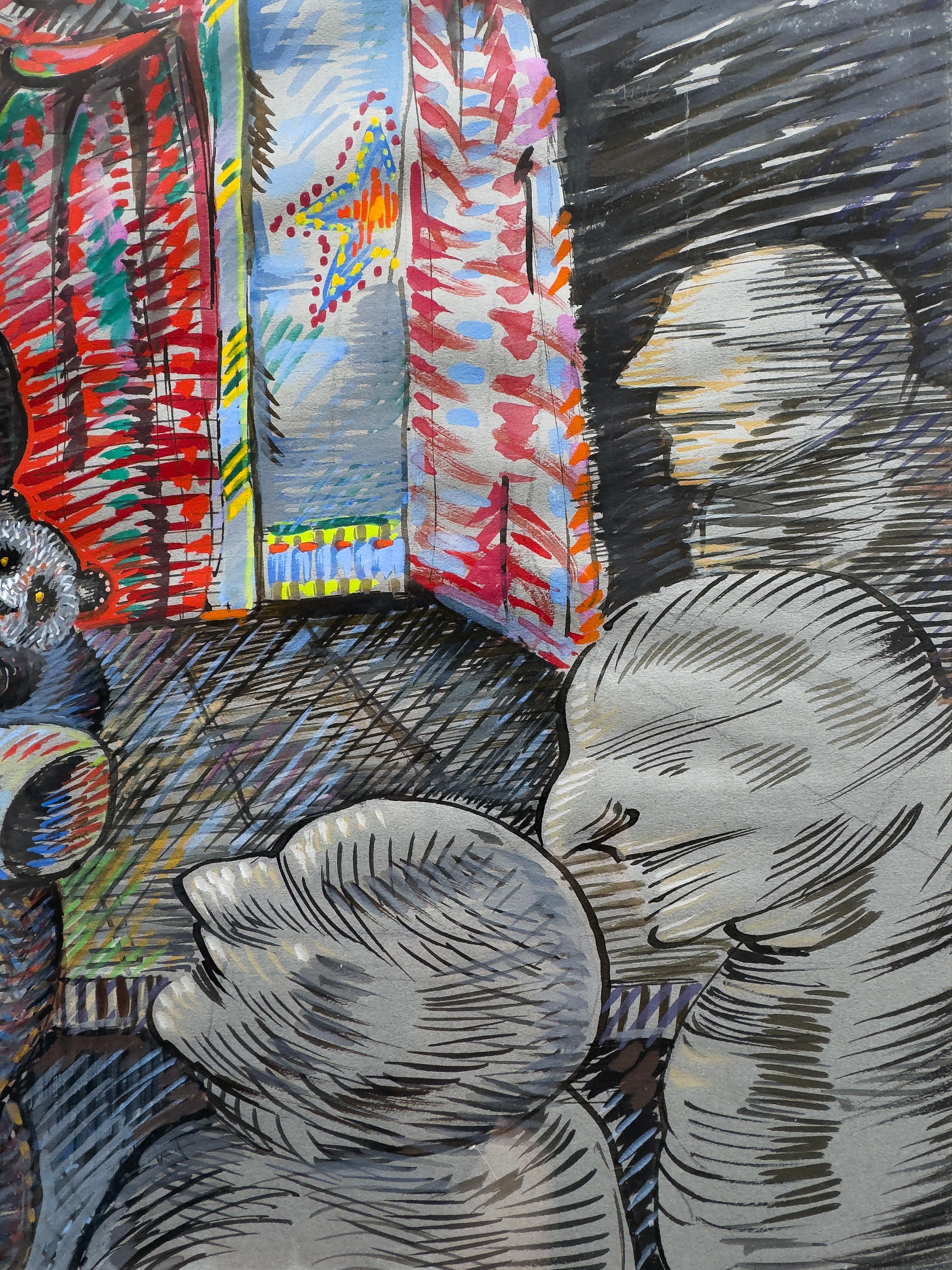 Fille indienne d'Amérique du Nord nue sur une scène burlesque en vente 2