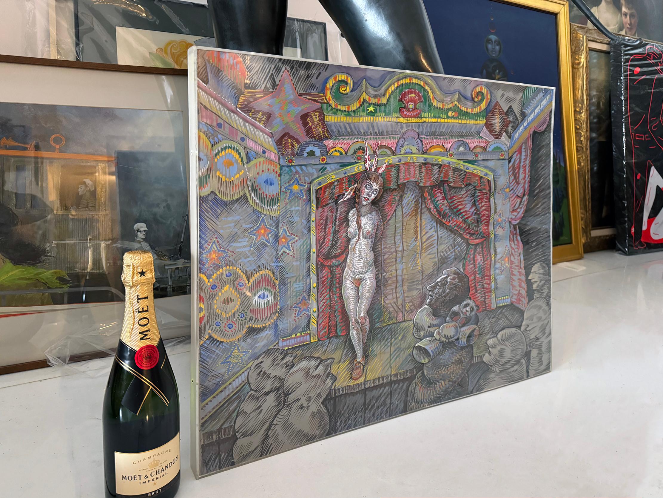 Fille indienne d'Amérique du Nord nue sur une scène burlesque en vente 6