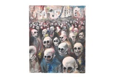 Seymour Rosofsky Brutalism Painting, 1950s. Jewish Artist.