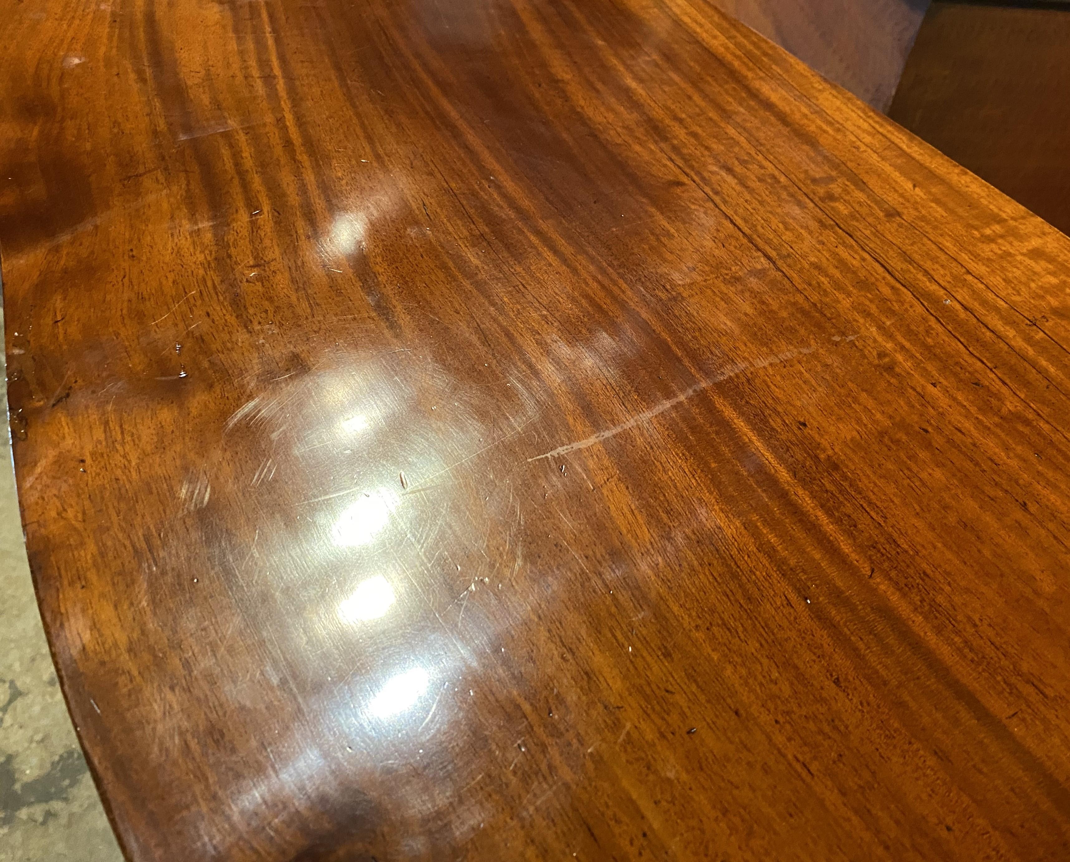 Seymour School Federal Period Mahogany Gaming Table with Lunette Inlay c.1810 For Sale 8