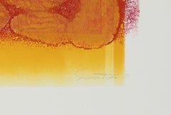 Red & Yellow Rothko-Esque Abstract 1977 Monotype on Paper