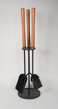 Seymour Kaminbesteck aus Nussbaum und Eisen