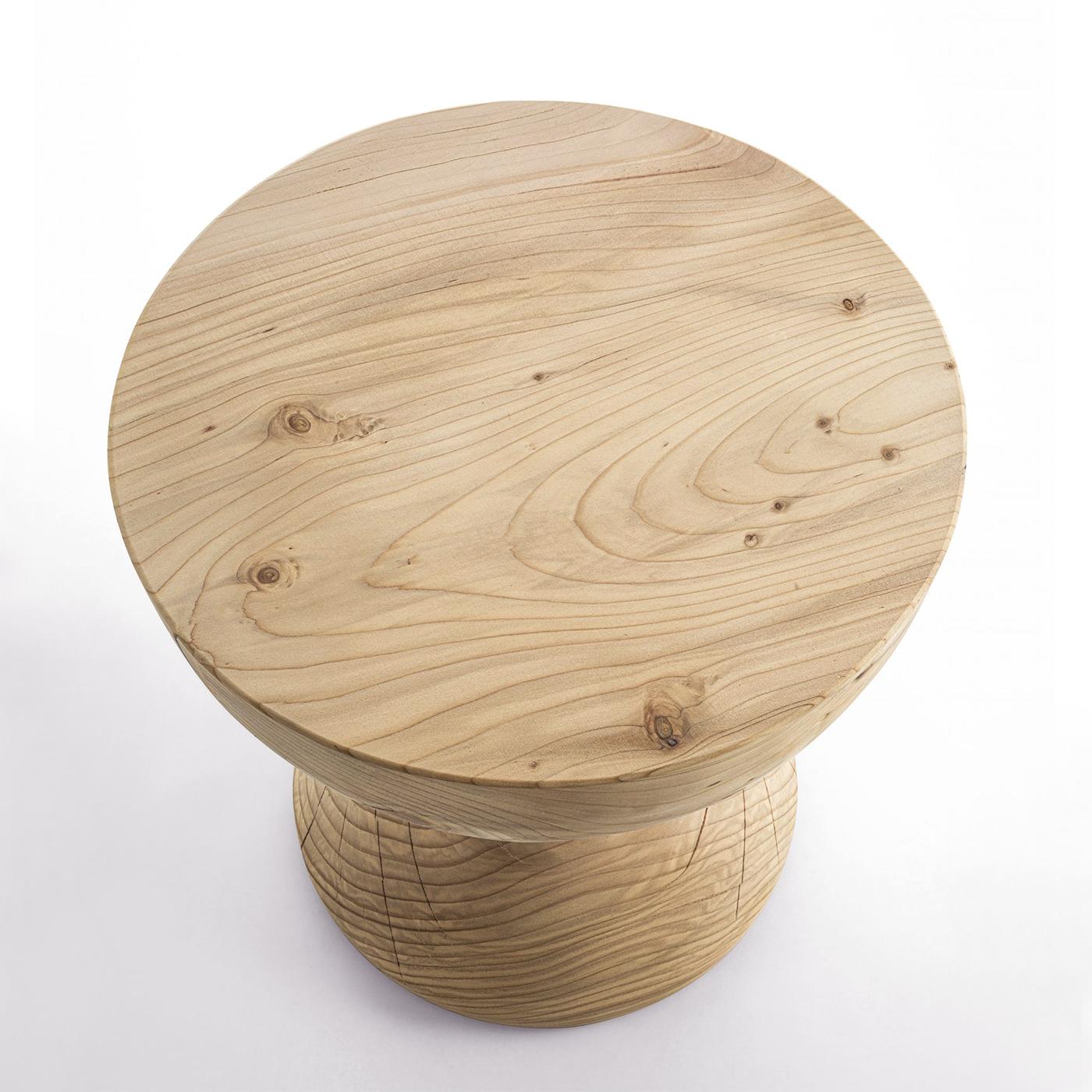 Hand-Crafted Seyna Cedar Stool For Sale