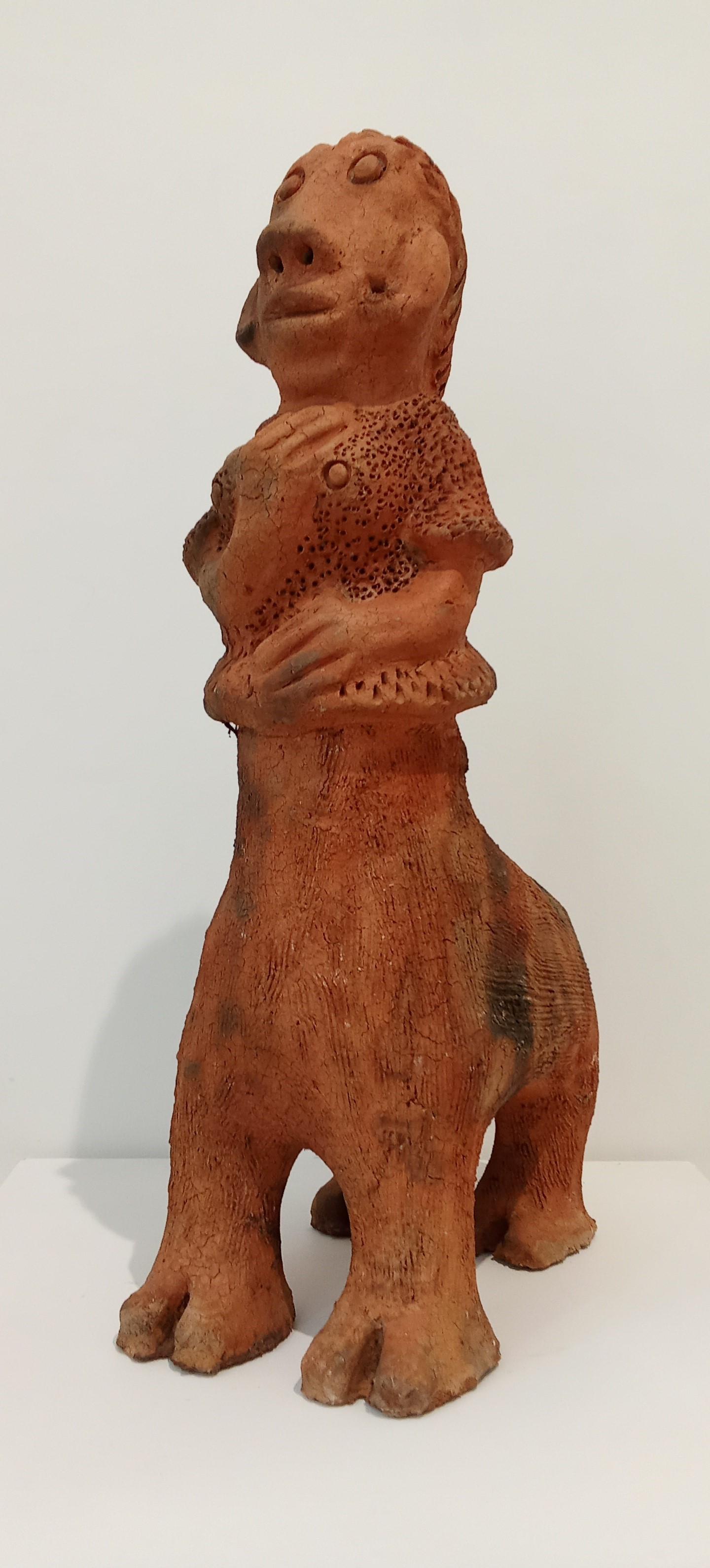 SEYNI AWA CAMARA Figurative Sculpture - Centauress Seyni Awa Camara sculpture art ceramic terracotta Senegal mythology