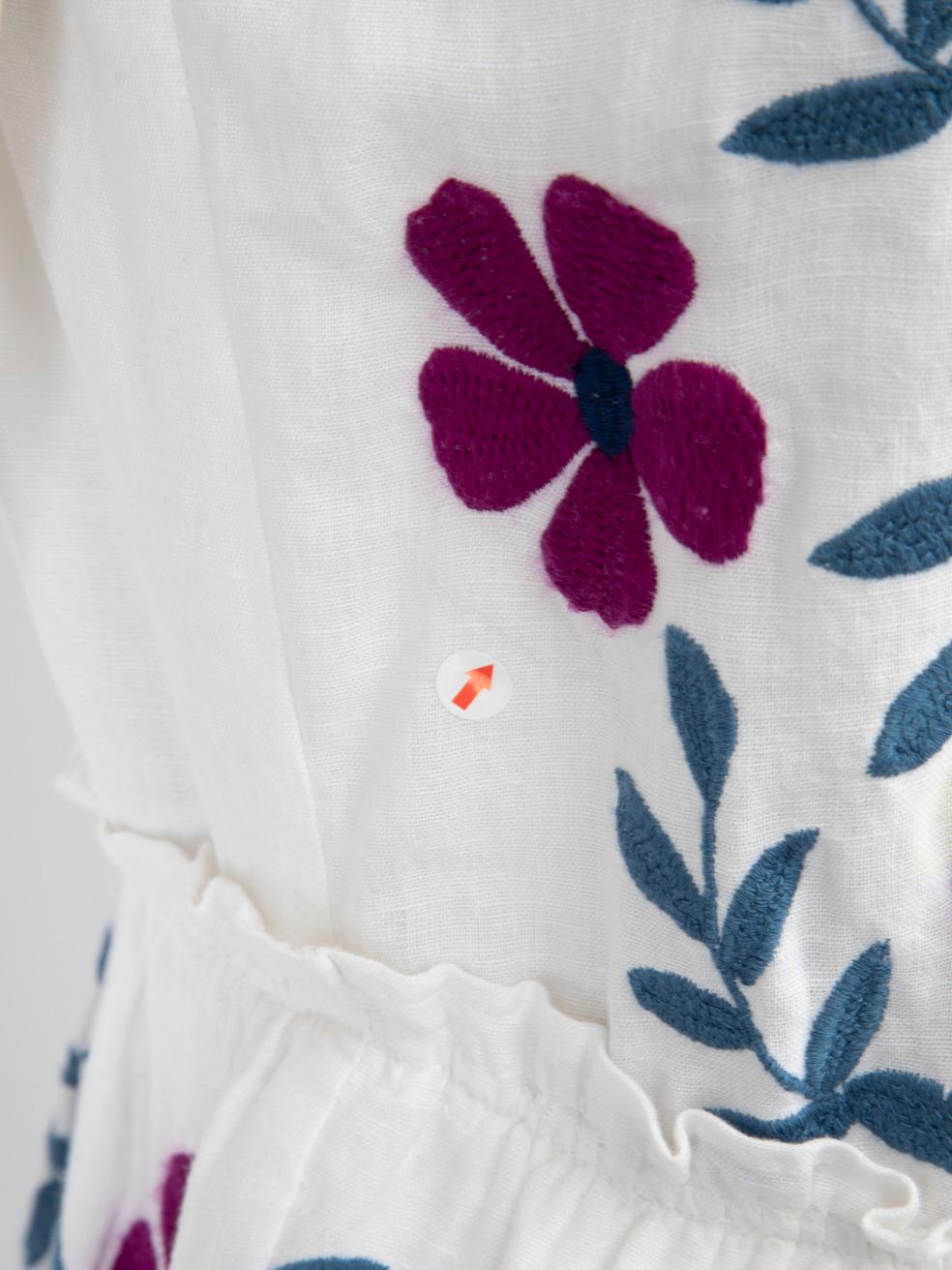 Sézane Floral Embroidered Sleeveless Maxi Dress Size S 1