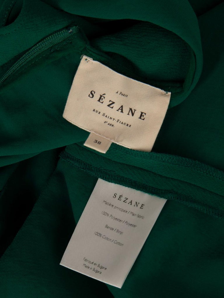 Szane Green Lace Detail Ruffle Mini Dress Size M at 1stDibs