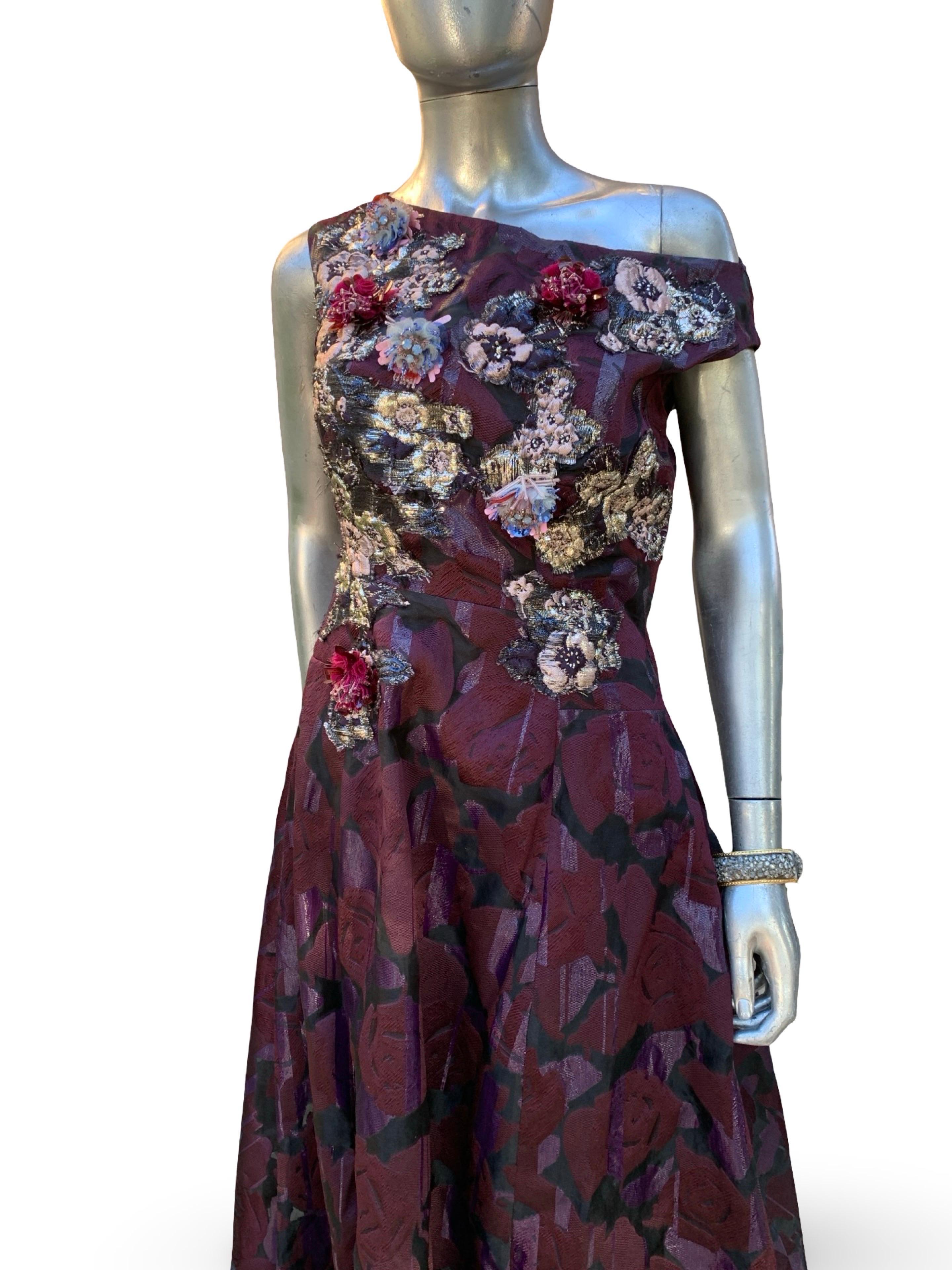 SFA Talbot Runhof Deutschland Atemberaubende Perlen besticktes Abendkleid Größe 10 im Angebot 7