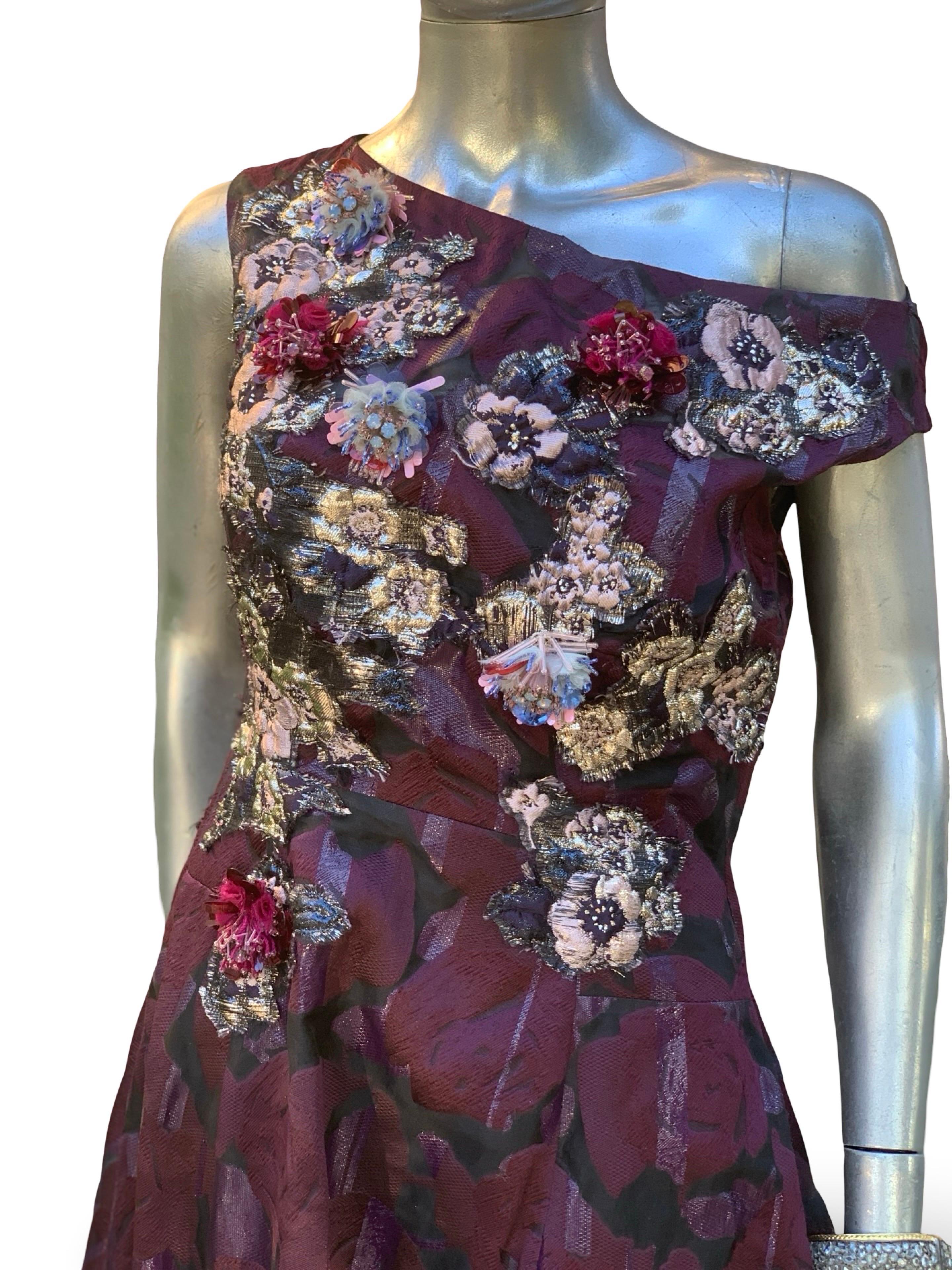 SFA Talbot Runhof Deutschland Atemberaubende Perlen besticktes Abendkleid Größe 10 im Angebot 10