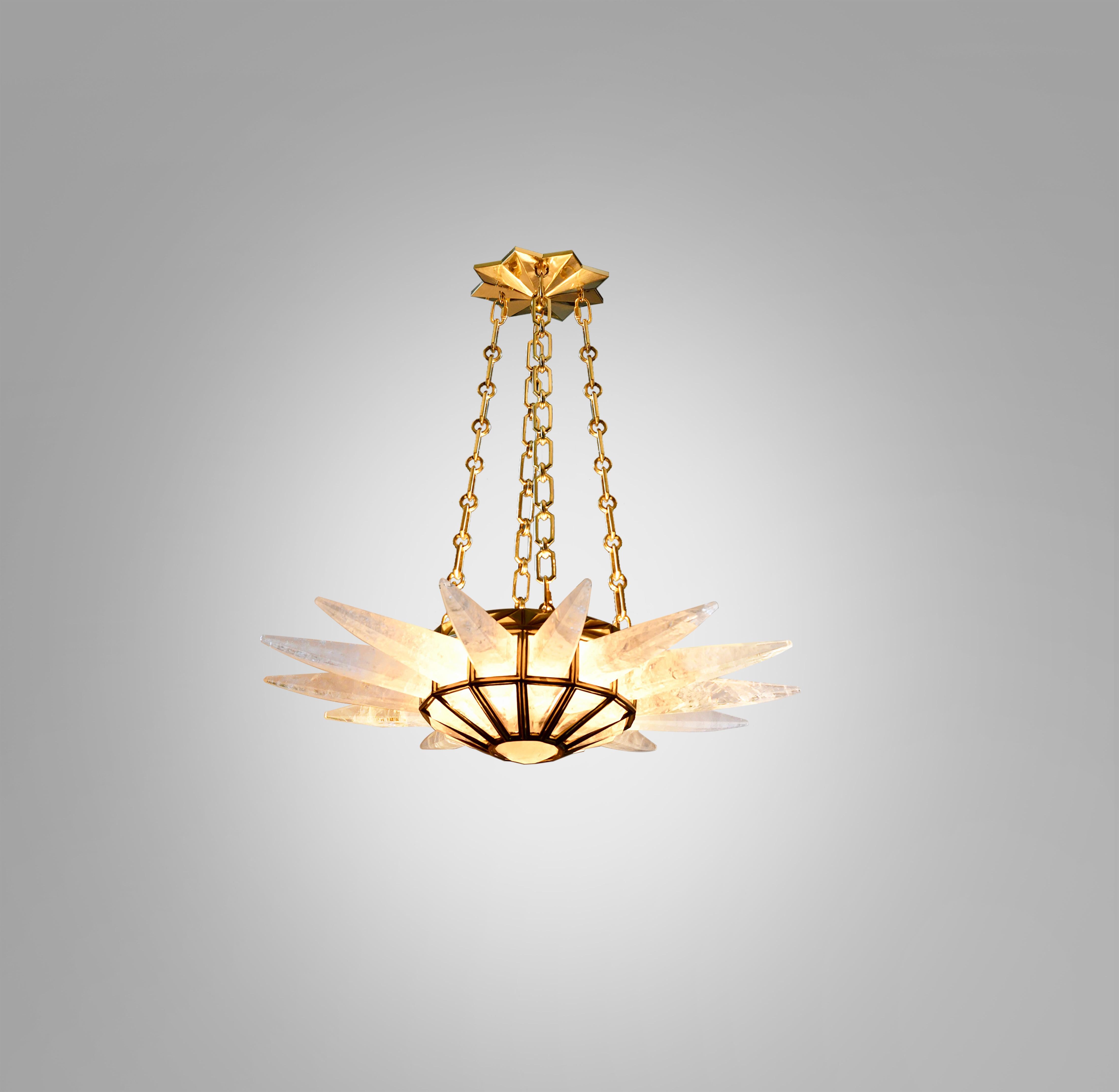 SFB33 Rock Crystal Chandelier by Phoenix In Excellent Condition In New York, NY
