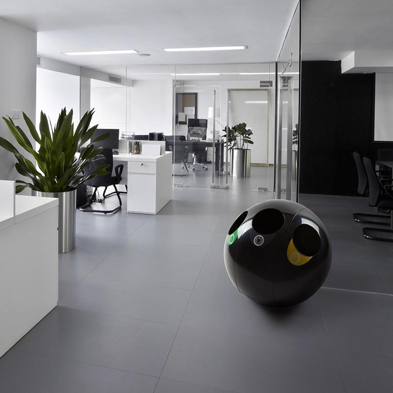 Sfera ABS Black Natural - Design recycling bin In New Condition For Sale In Calenzano, IT