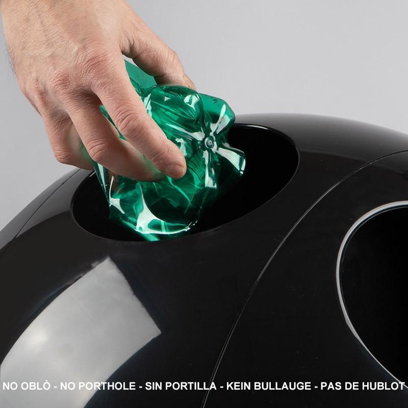 Italian Natural White Sphere - Designer recycling bin For Sale