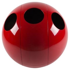Sfera Galà Rossa Lucida - Cestino di design per la raccolta differenziata