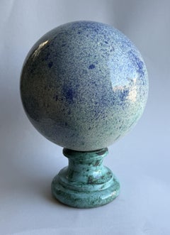 Glazed volcanic stone sphere -made in Italy
