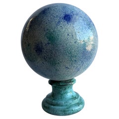 Glazed volcanic stone sphere -made in Italy