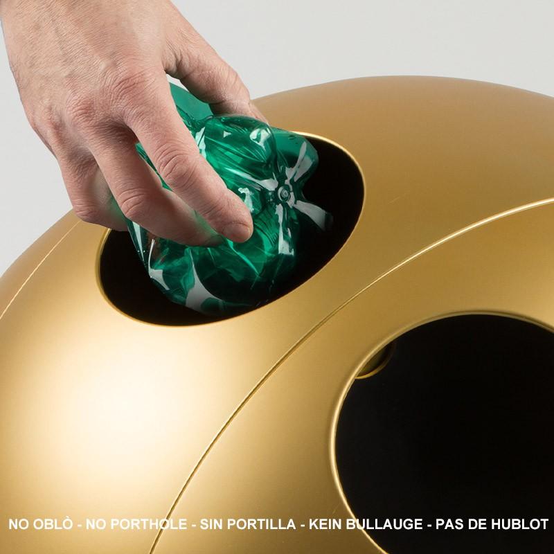 Italian Sfera Metal Oro - Poubelle design en vente