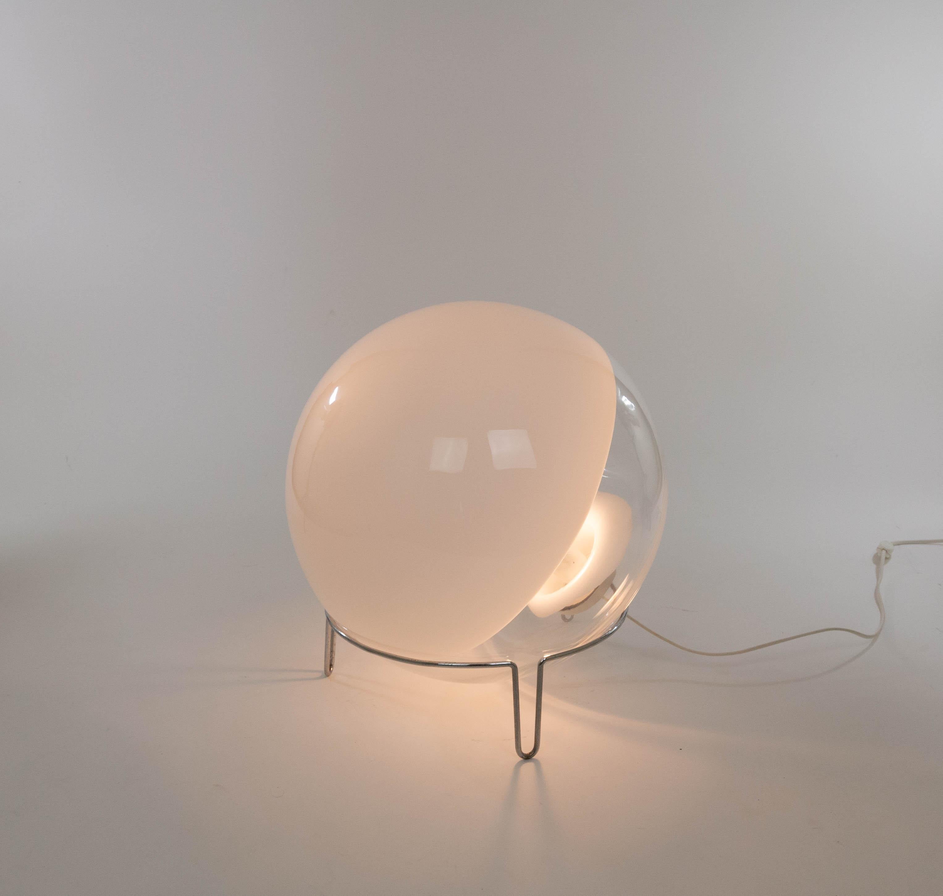 Mid-Century Modern Lampe de table/de sol Sfera conçue par Angelo Mangiarotti pour Skipper Pollux, années 1980 en vente