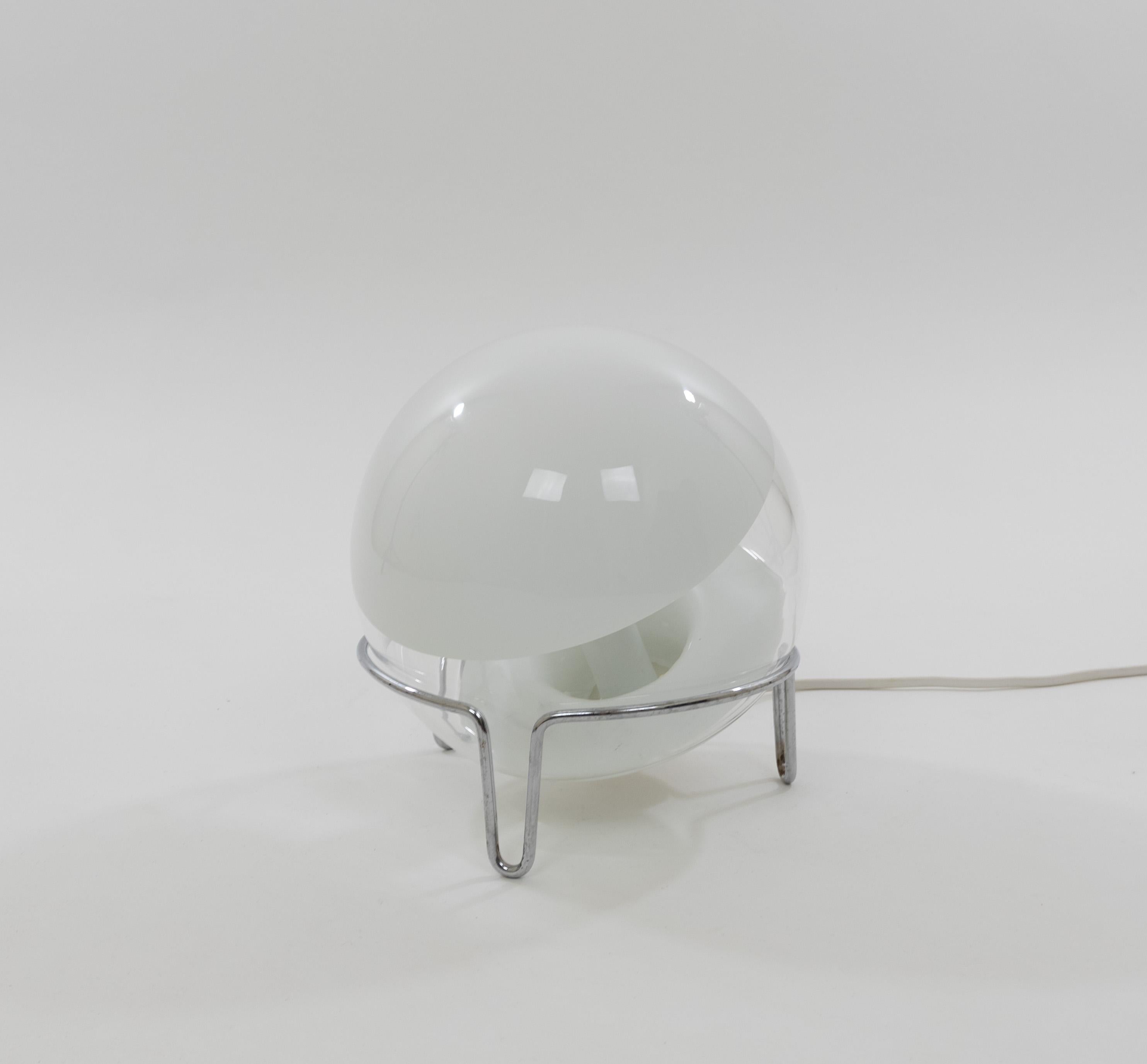 Fin du 20e siècle Lampe de table Sfera d'Angelo Mangiarotti en verre de Murano pour Skipper, 1980 en vente