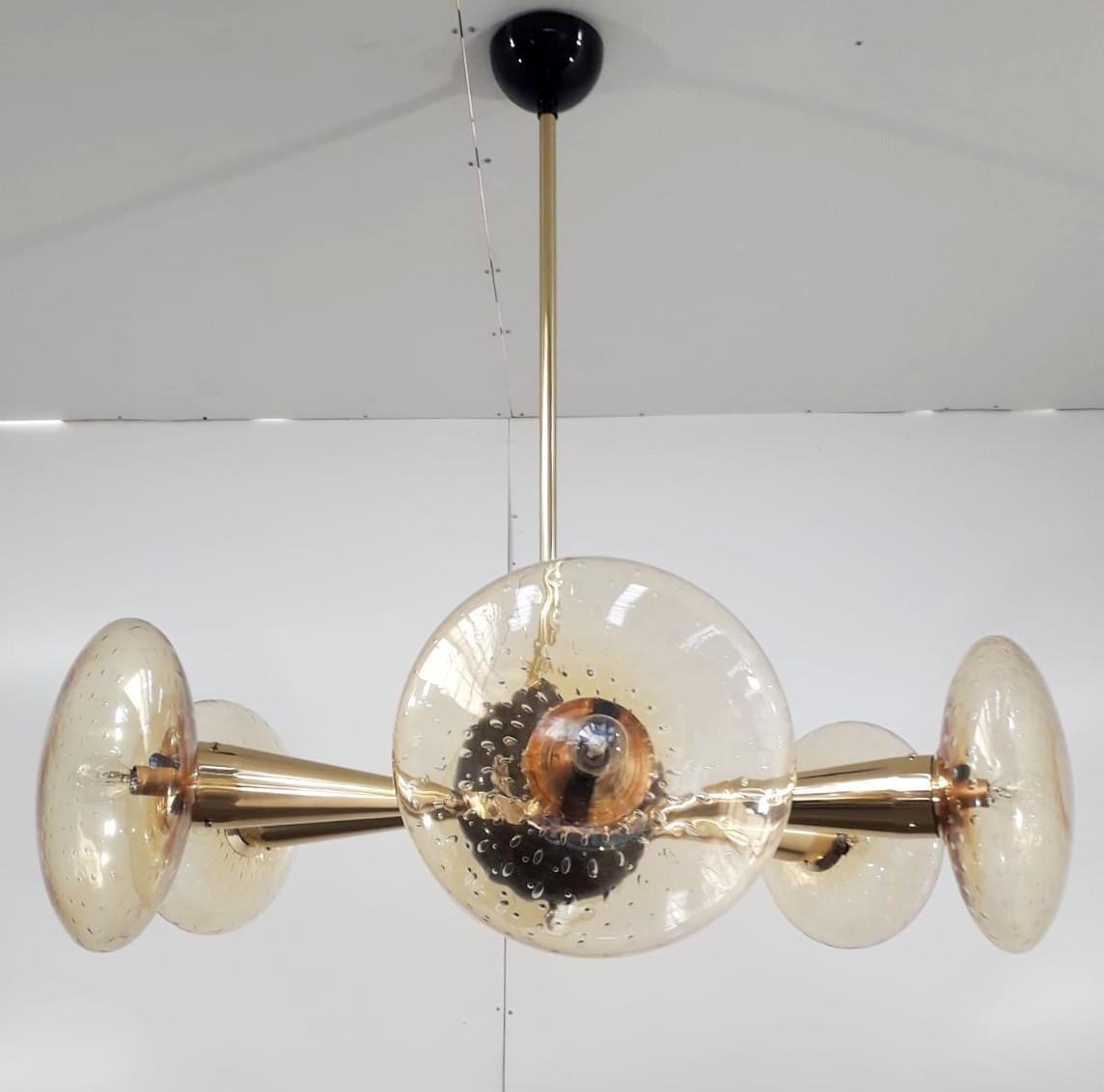 Mid-Century Modern Sfinge Chandelier by Fabio Ltd For Sale