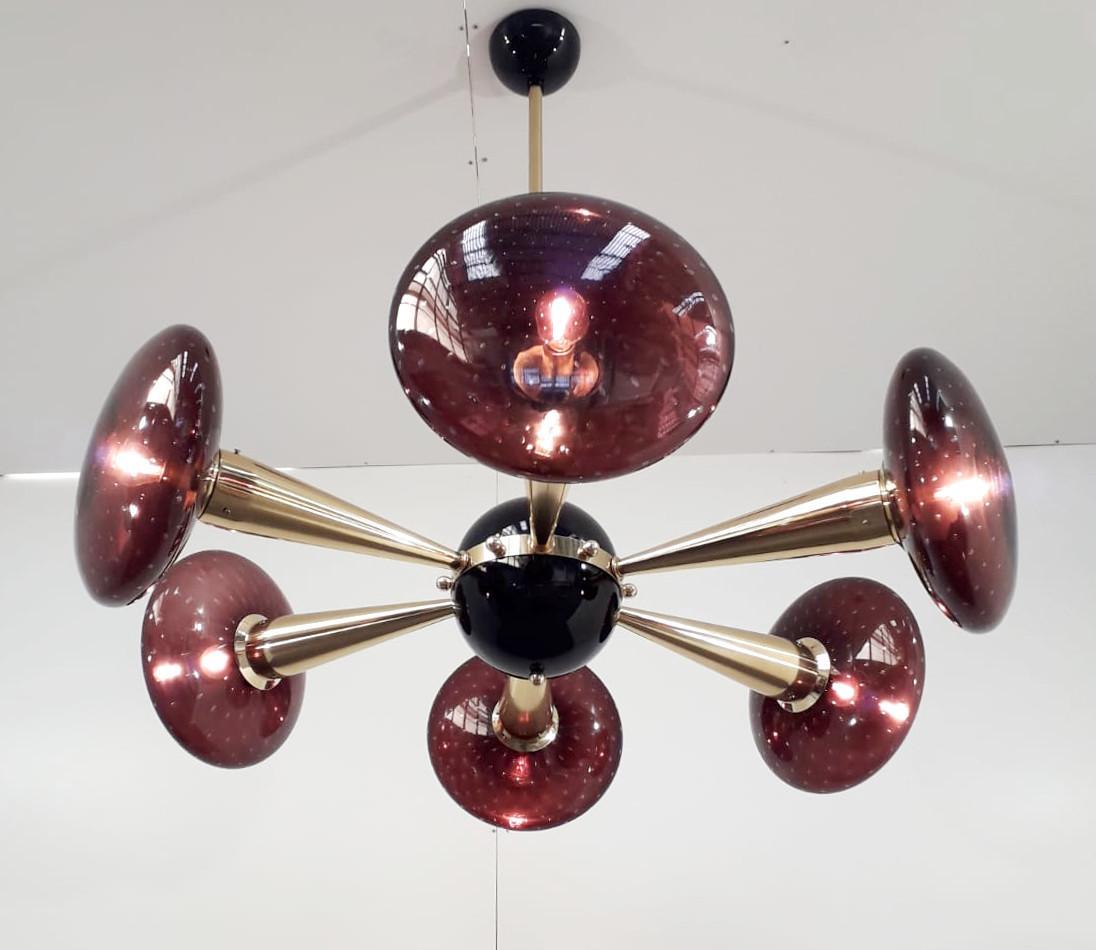 Mid-Century Modern Sfinge Chandelier by Fabio Ltd For Sale