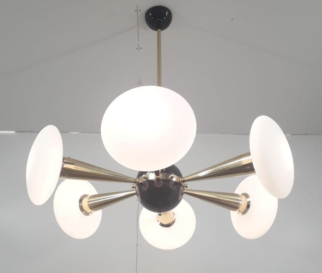 Mid-Century Modern Sfinge Chandelier by Fabio Ltd For Sale