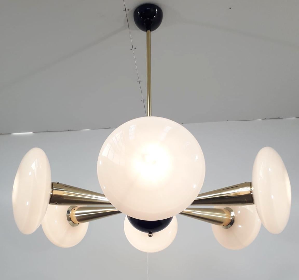 Mid-Century Modern Sfinge Chandelier by Fabio Ltd For Sale