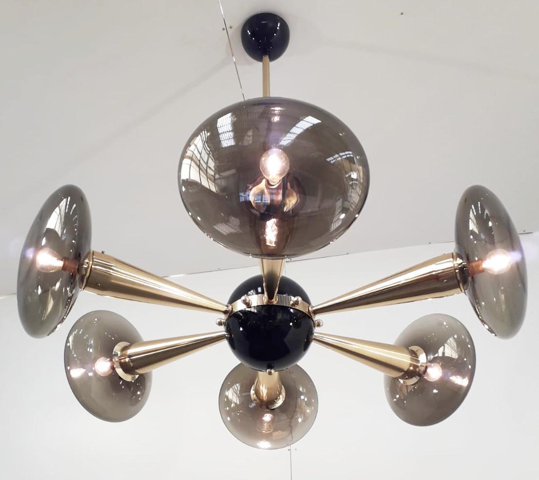 Italian Sfinge Chandelier by Fabio Ltd For Sale