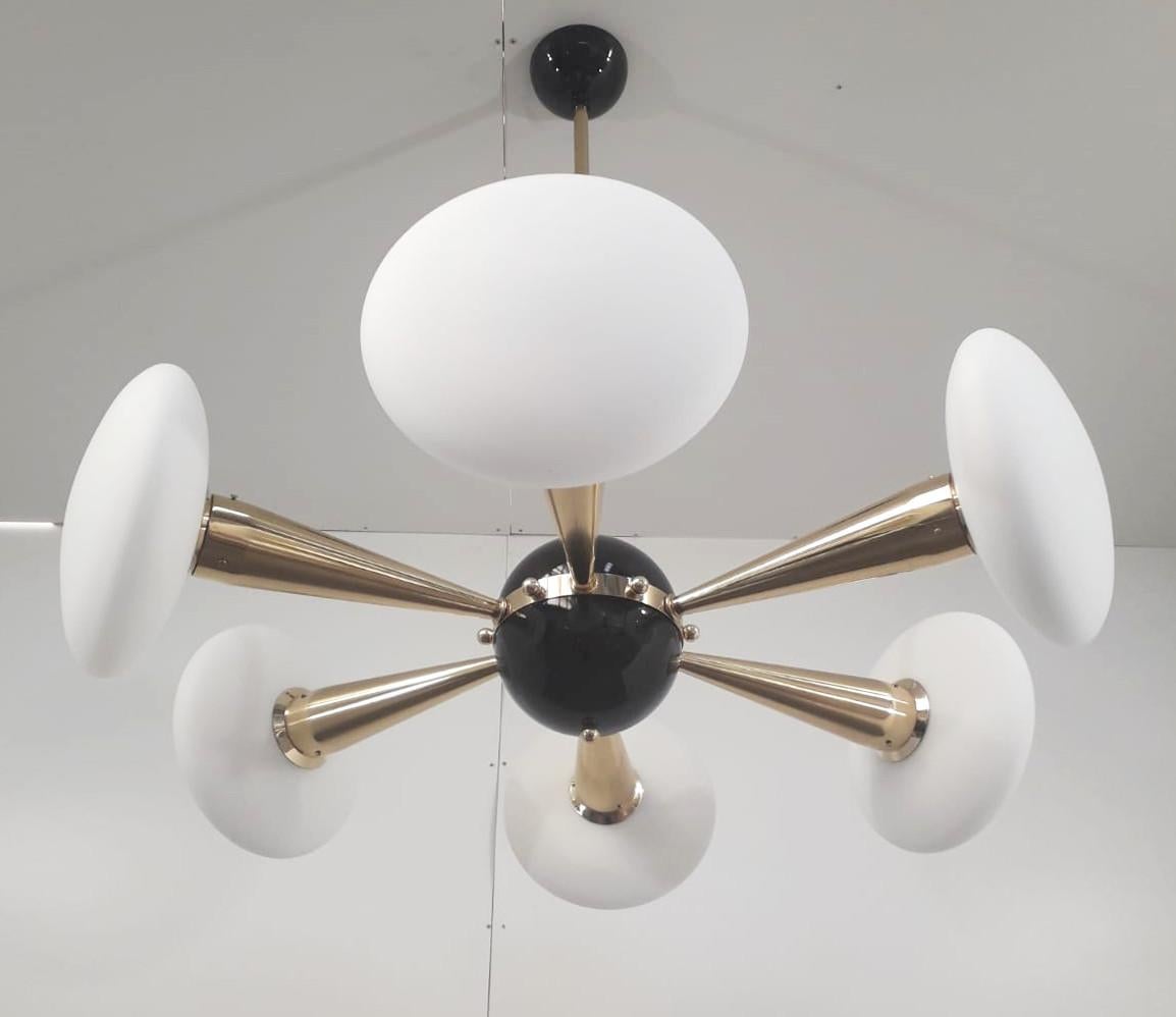 Mid-Century Modern Sfinge Chandelier by Fabio Ltd For Sale