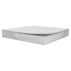 Mesa baja SFL de mármol blanco de Carrara