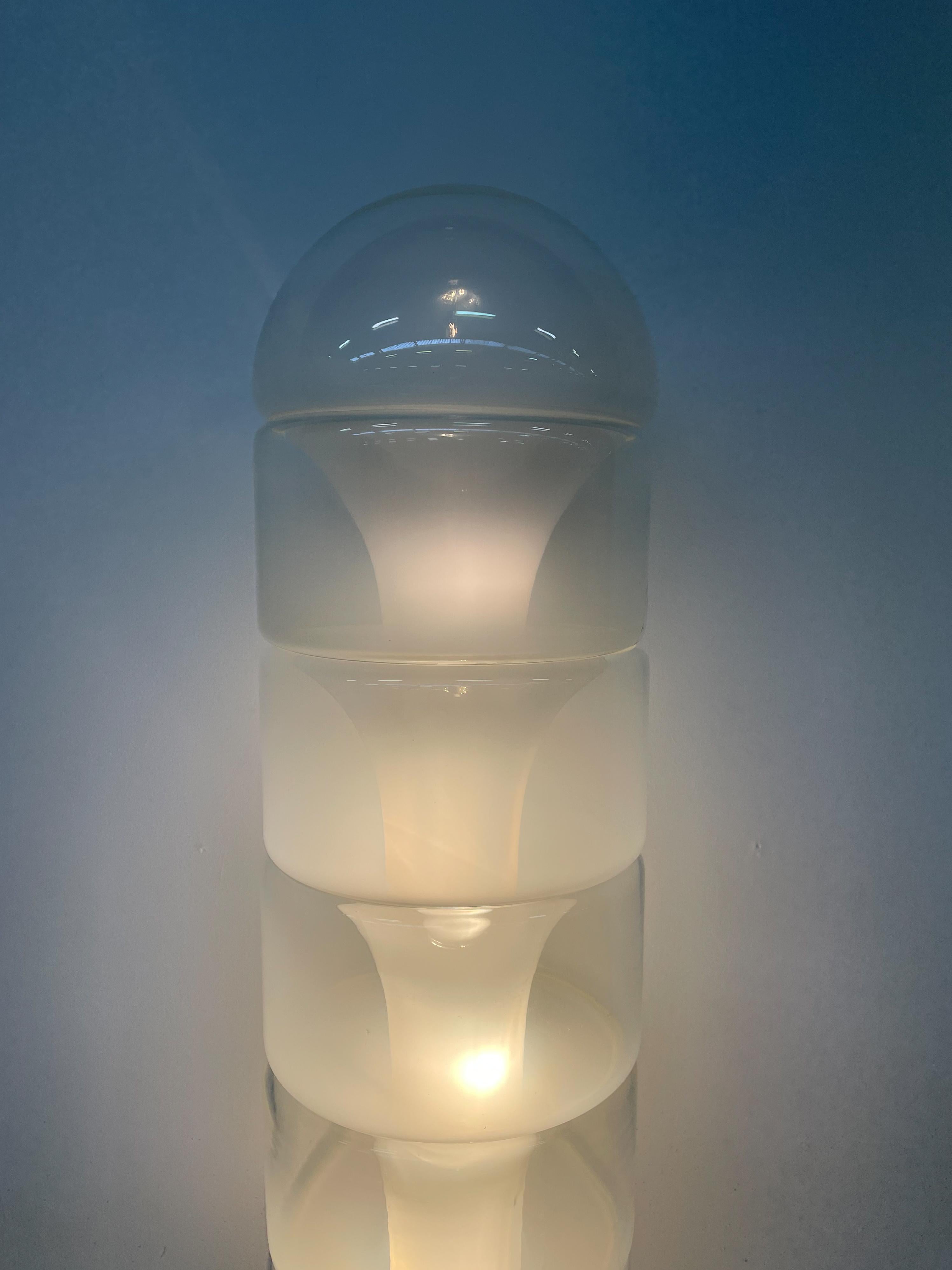 Mid-Century Modern Sfumato Floor Lamp Model LT316 By Carlo Nason For Mazzega, Murano Glass, Italy 