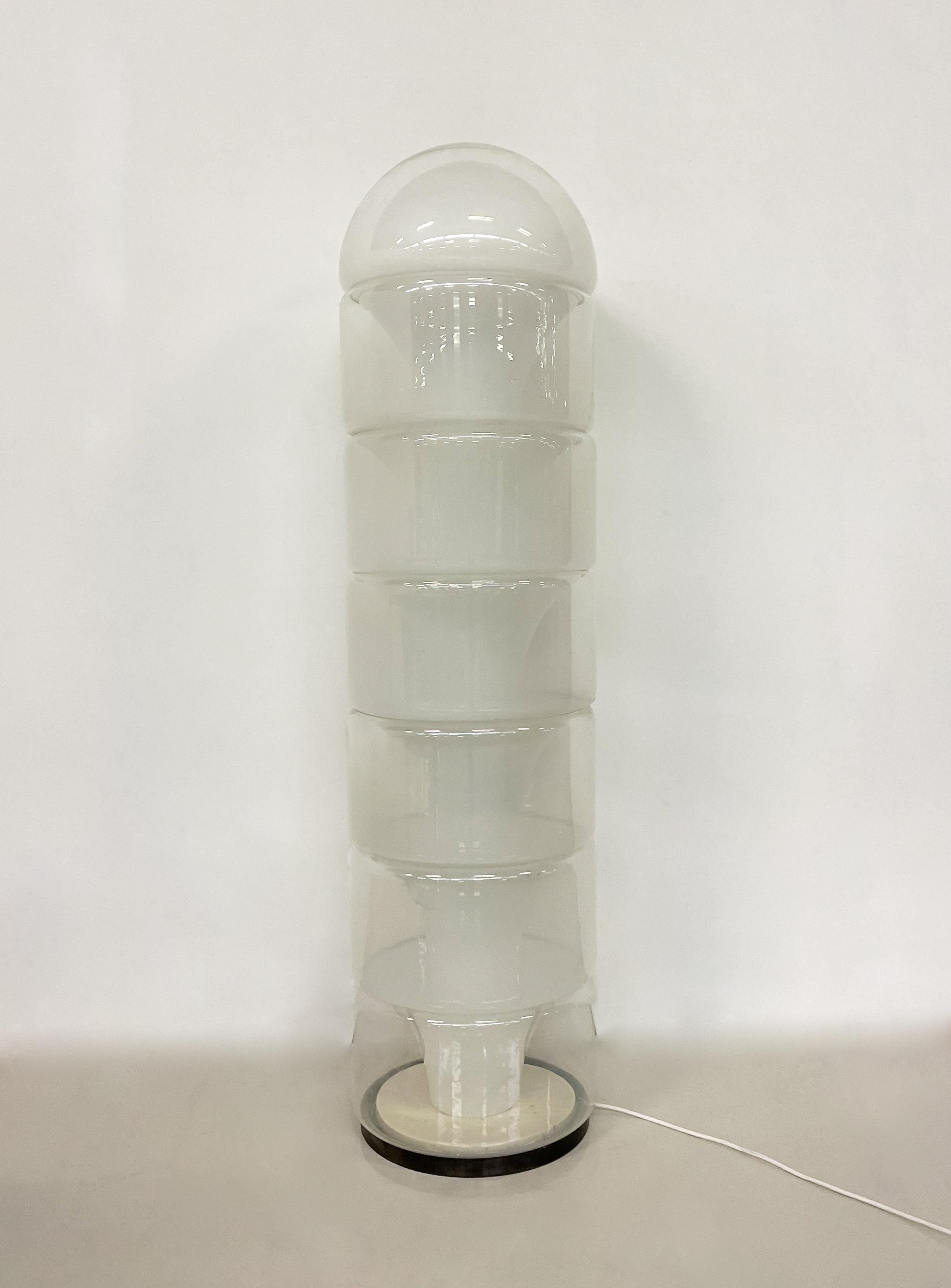 Italian Sfumato Floor Lamp Model LT316 By Carlo Nason For Mazzega, Murano Glass, Italy 