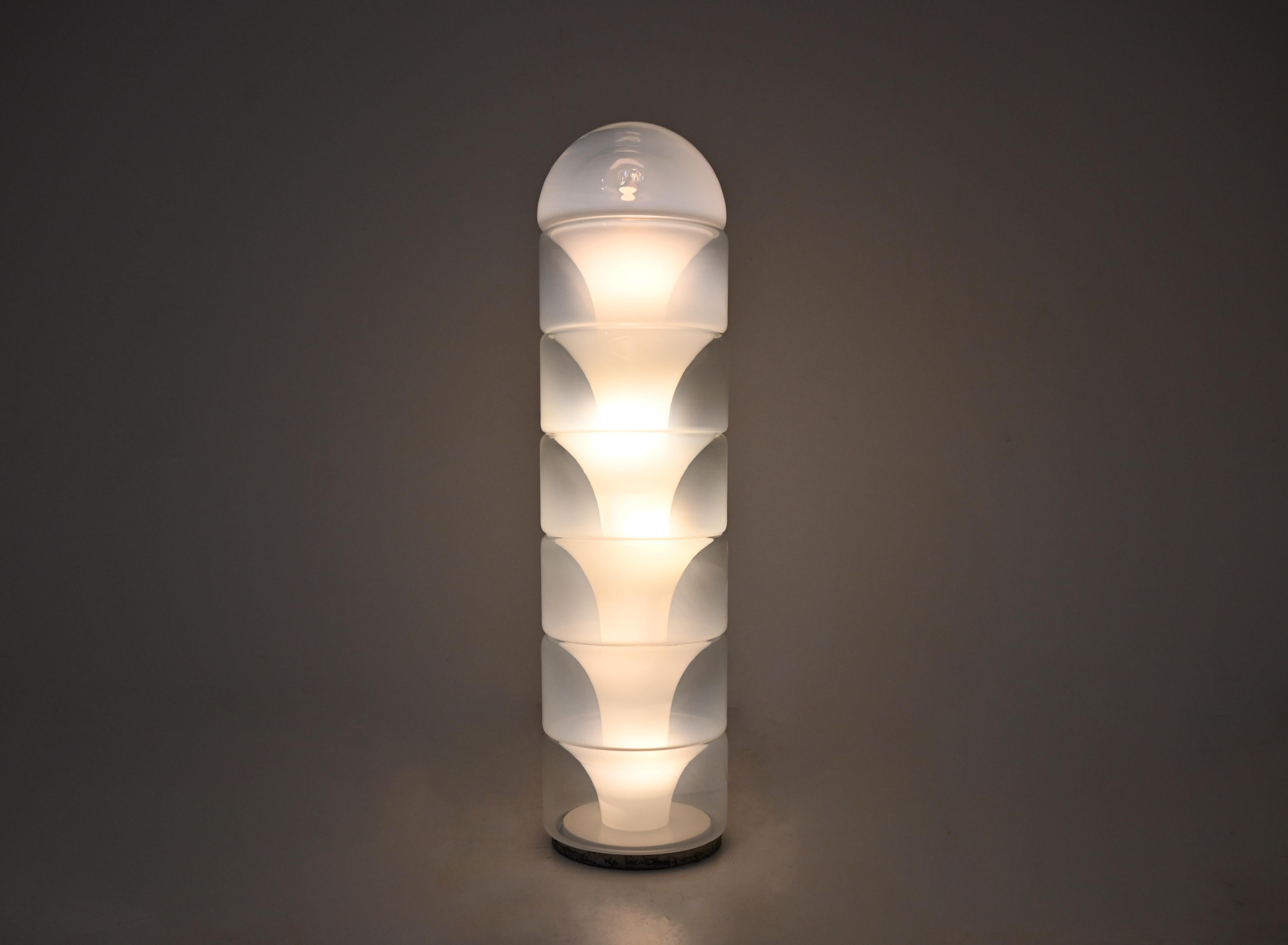 Mid-Century Modern Sfumato LT316 Floor Lamp in Murano Glass by Carlo Nason for Mazzega, 1970s
