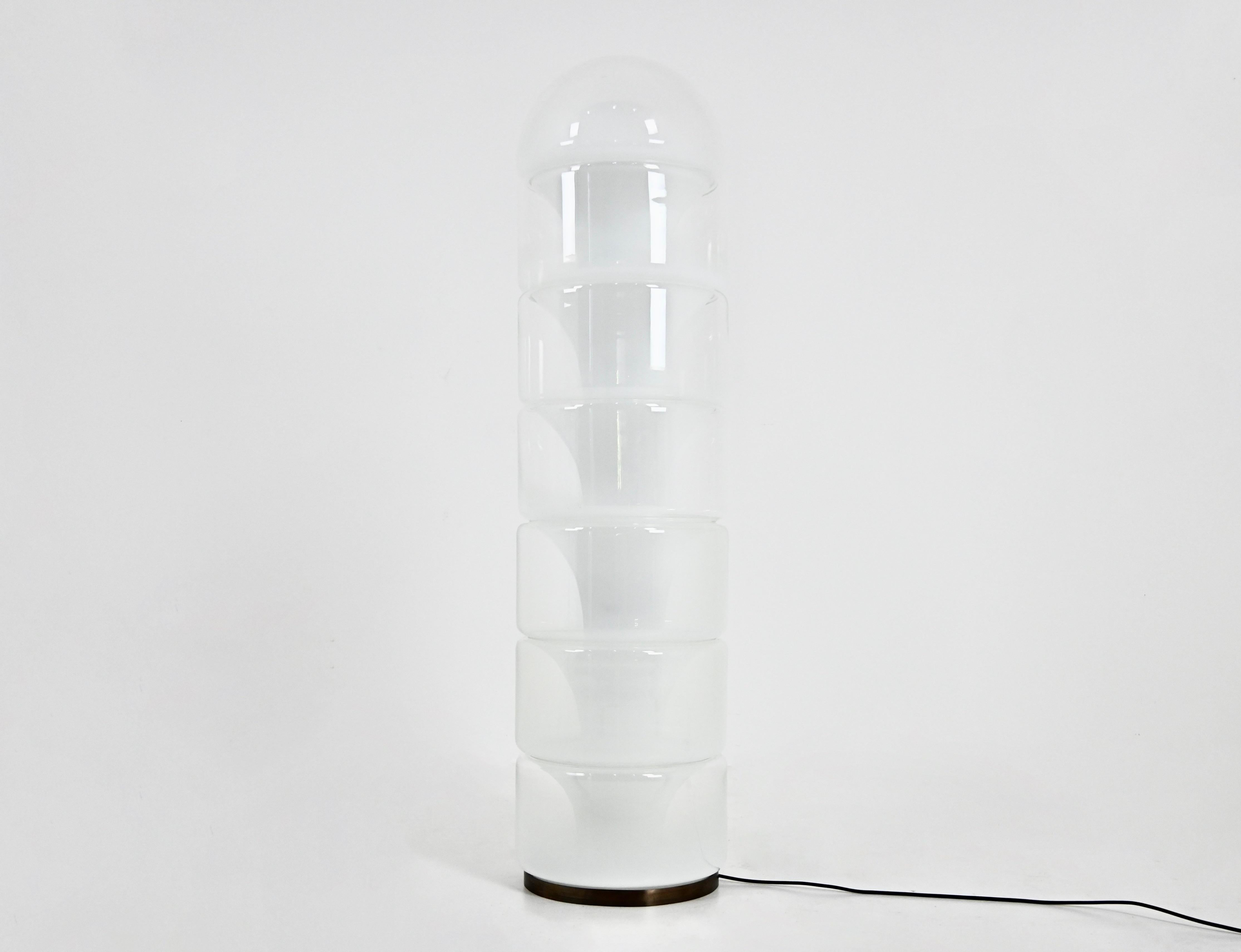 Sfumato LT316 Stehleuchte aus Muranoglas von Carlo Nason für Mazzega, 1970er Jahre (Metall) im Angebot