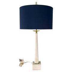SG Italian Alabaster & Brass Table Lamp