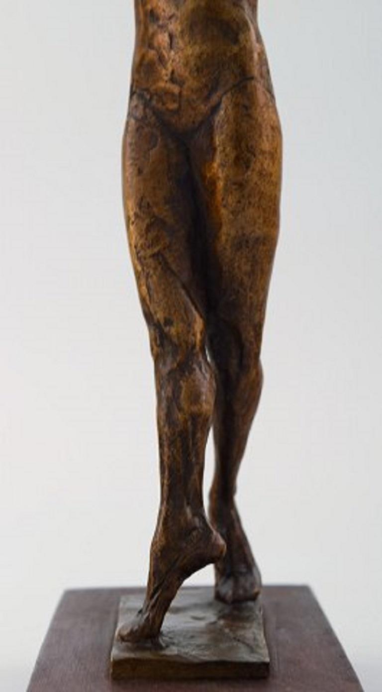 S.G-Kelsey for Royal Copenhagen. Bronze Figure, Dancing Ballet Girl, 1975 1